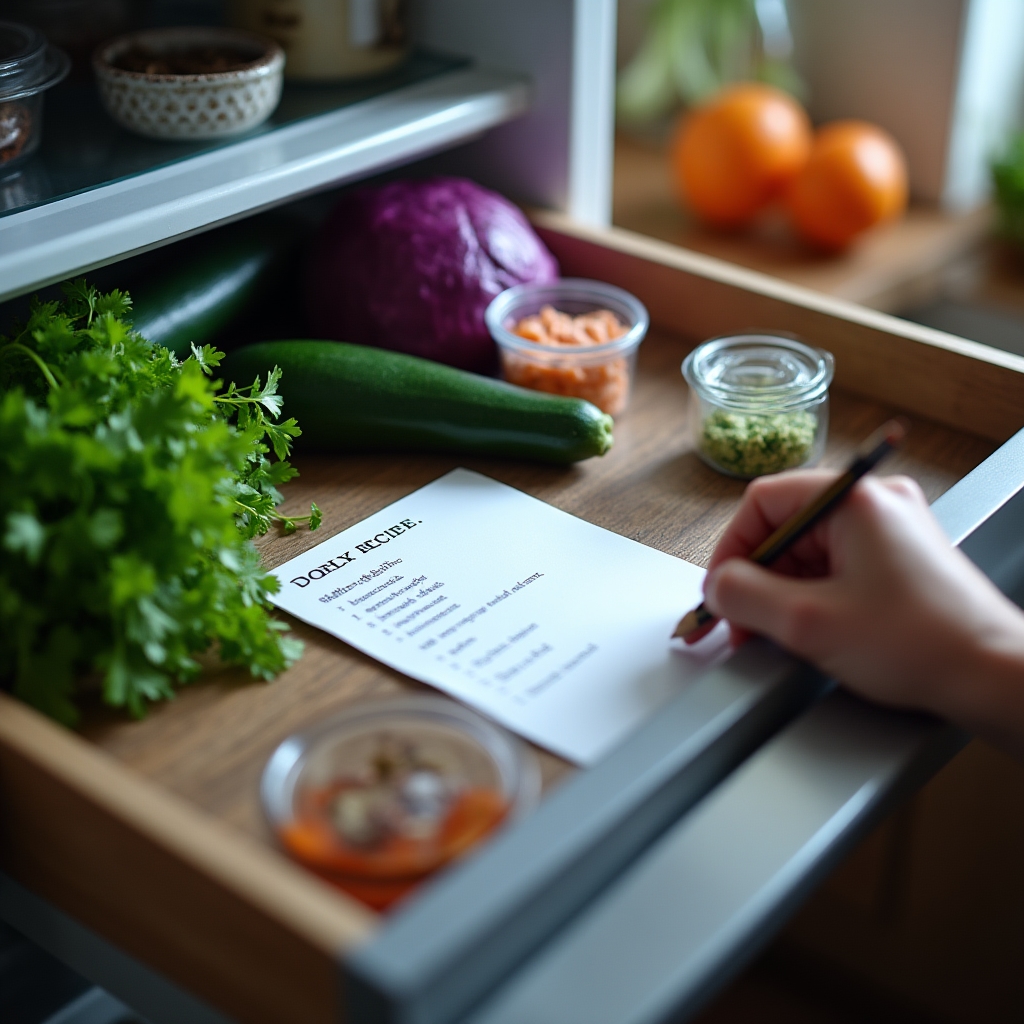 Verduras y sobras de comida sobre una mesada lista para transformarse en un plato nuevo